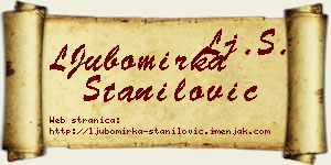 LJubomirka Stanilović vizit kartica